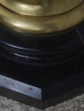 L72761: Black Marble Column Pedestal w. Bronze Wor