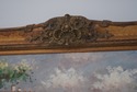 F72698: Monumental Framed Garden Walk Oil Painting