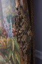 F72698: Monumental Framed Garden Walk Oil Painting