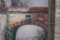 F72698: Monumental Framed Garden Walk Oil Painting