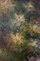 F72698: Monumental Framed Garden Walk Oil Painting
