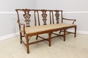 F55136EC: Antique Chippendale Triple Back Walnut S