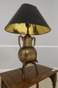 L55597EC: CHAPMAN Brass Table Lamp w. Deer Motif L