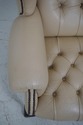 64031: Chesterfield Style Tufted Creme Leather Win