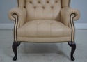 64031: Chesterfield Style Tufted Creme Leather Win