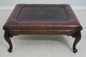 64040EC: MAITLAND SMITH Leather Coffee Table w. Et