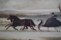 F64078EC: Framed Oil Painting On Canvas Of Horse D