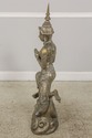 F59773EC: Bronze Silver Finish Vintage Asian Sculp