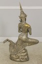 F59773EC: Bronze Silver Finish Vintage Asian Sculp