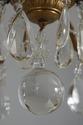 F72472:  Vintage French Crystal And Bronze Six-Arm