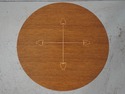 72561: Pair STICKLEY Inlaid Mission Oak Round Lamp
