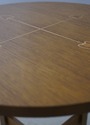 72561: Pair STICKLEY Inlaid Mission Oak Round Lamp