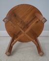 72561: Pair STICKLEY Inlaid Mission Oak Round Lamp
