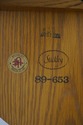 72561: Pair STICKLEY Inlaid Mission Oak Round Lamp