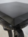 F72446: Art Deco Swan Carved Black Lacquer Pedesta