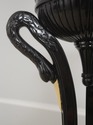 F72446: Art Deco Swan Carved Black Lacquer Pedesta