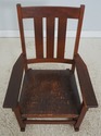 72520: STICKLEY Antique Mission Style Oak Leather 