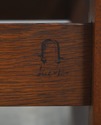 72520: STICKLEY Antique Mission Style Oak Leather 