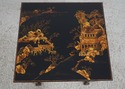 L72571: Chinoiserie Gold & Black Lacquer Occasiona