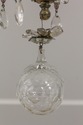 F59522EC: Hollywood Regency Crystal Chandelier w. 