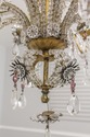 F59522EC: Hollywood Regency Crystal Chandelier w. 