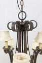 F55563EC: Heavy Wrought Iron 9 Arm Chandelier  