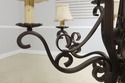 F55563EC: Heavy Wrought Iron 9 Arm Chandelier  