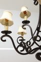 F55563EC: Heavy Wrought Iron 9 Arm Chandelier  