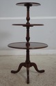 68127: Mahogany 3 Tier Dumbwaiter Style Occasional