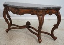 68054: Marble Top Italian Style Console Foyer Tabl