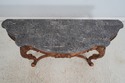 68054: Marble Top Italian Style Console Foyer Tabl