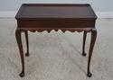 67695: HENKEL HARRIS Mahogany Tea Table w. Pine Ca