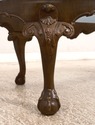 52176EC: HENREDON Oval Glass Top Claw Foot Coffee 