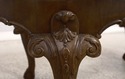 52176EC: HENREDON Oval Glass Top Claw Foot Coffee 