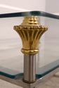 F31908: CHAPMAN High Quality Steel & Brass Glass T