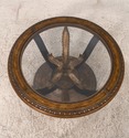 F67691: Round Decorative Glass Top Coffee Table w.
