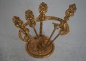 F64076EC: STONE French Louis XV Style Solid Brass 