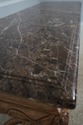 L72841: Vintage Italian Louis XVI Style Carved Mar