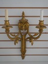 F72792: Pair Bronze French Louis XV Lighted Wall S