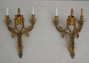 F72792: Pair Bronze French Louis XV Lighted Wall S