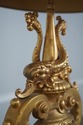 F72790: Pair Antique French Bronze Dolphin Andiron