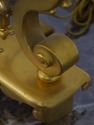 F72790: Pair Antique French Bronze Dolphin Andiron
