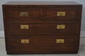 72794: HENREDON Campaign Style Oak 2 Over 2 Drawer