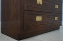 72794: HENREDON Campaign Style Oak 2 Over 2 Drawer