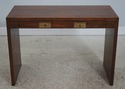 72796: HENREDON Oak Campaign Style 1 Drawer Writin