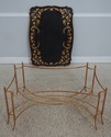L72876: Regency Style Black & Gold Painted Iron Ba