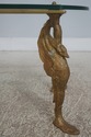 F72800: Vintage Bronze Swan Frame Glass Top Coffee