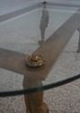 F72800: Vintage Bronze Swan Frame Glass Top Coffee