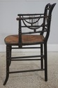 F72894: Pair Of Antique Rush Seat Bamboo Sussex Ty