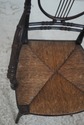 F72894: Pair Of Antique Rush Seat Bamboo Sussex Ty